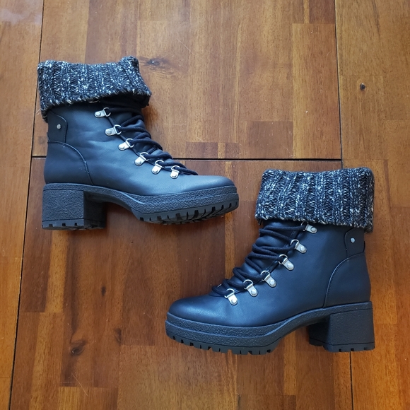 Circus by Sam Edelman Shoes - NWT Circus Sam E Black Cardigan Combat Boots 8.5M